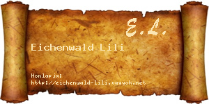 Eichenwald Lili névjegykártya